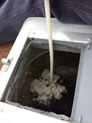 Fire hazard! Call us today and let us clean your dryer ventilation.