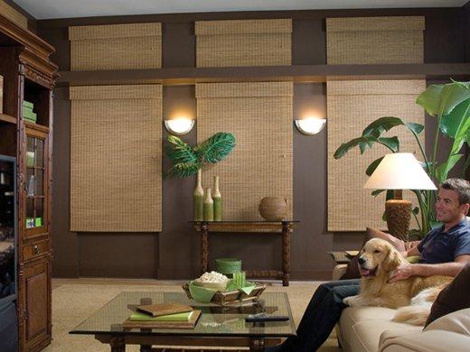 Provenance® Woven Wood Shades in the Living Room