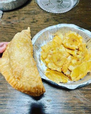 Empanada and plantain