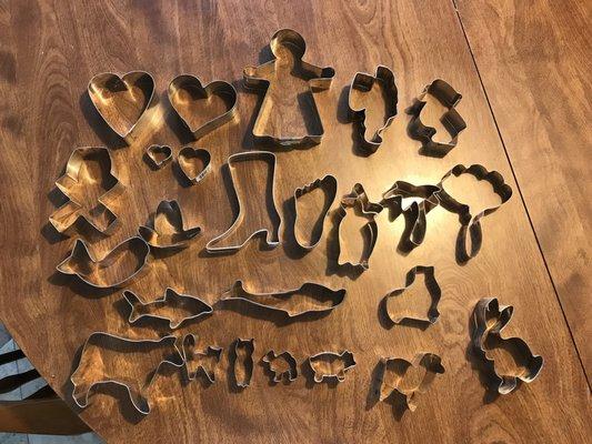 Lot of cookie cutters on eBay for sale individually.