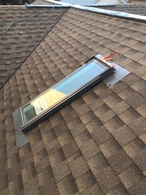 New shingles with skylight window