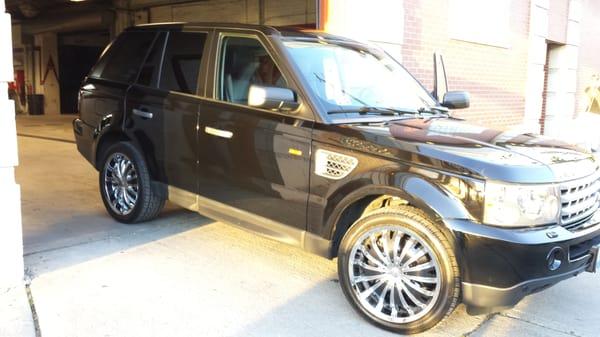 After an 8 hour paint correction on this 2007 Range Rover the metallic paint was bright and the paint was near flawless