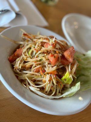 Papaya Salad - Lao Style  Spice Level: Thai Hot  (Lao style is not on the menu but you can ask for it!)