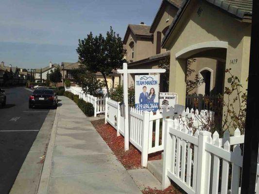 Team Manzon real estate post & sign installation done by Cal Signs!