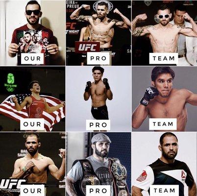 These are some of the pros that fight out of our gym.