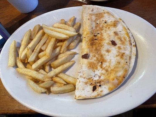 Kid's Cheese Quesadilla with fries