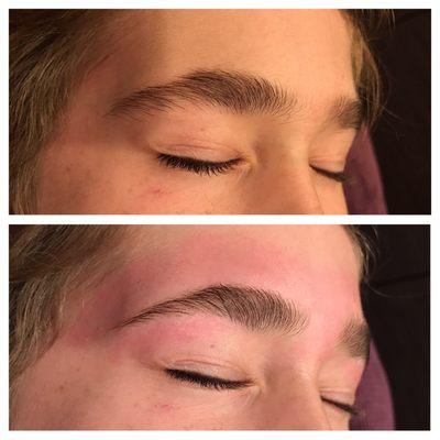 First brow wax