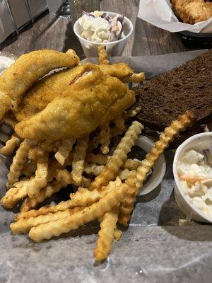 The best perch plate I've had. Home made coleslaw and tartar sauce that was fabulous.