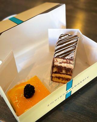 Cheesecake Slice-Mango & Tiramisu slice!! So yum!!