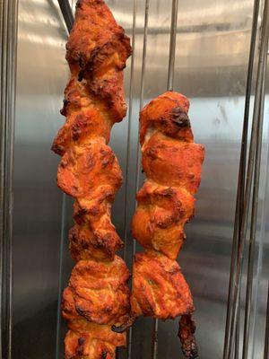 Chicken Tikka on skewers