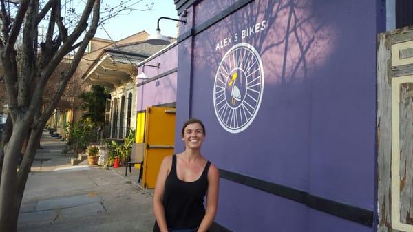 Happy camper at Alex's Bikes!