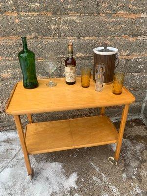 Collapsible Teak Bar Cart