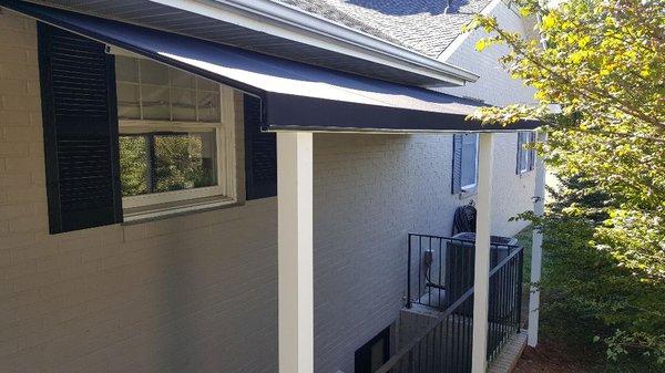 Walkdown basement canopy to prevent water from flooding basement