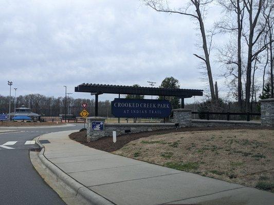 Entrance to Crooked Creek Park, Indian Trail