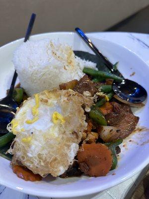 Cashew chili with pork belly