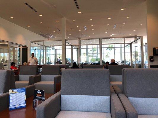 Waiting area at Subaru. Very nice!