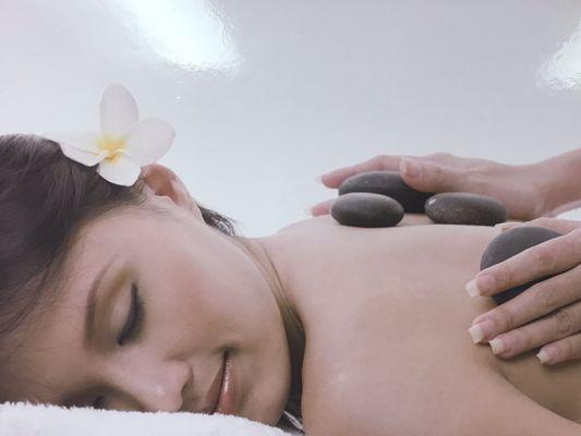 This is hot stone massage