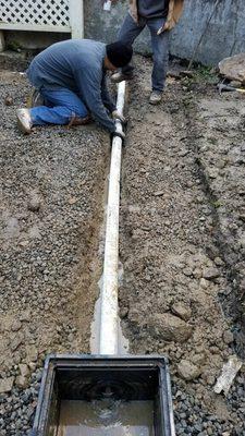 Extra French drain required for our site conditions