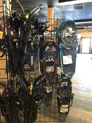 Bluedog Cycles rents and sells Atlas and Crescent Moon snowshoes. Check out our website for more information and rental rates.