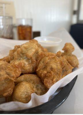 Fried mushrooms used with the batter the use of the fish!  Yummy!