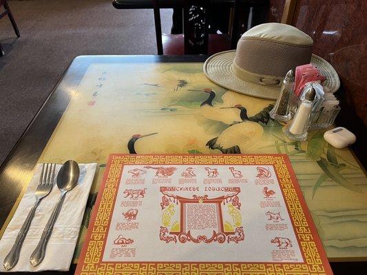 Beautiful tables.  The pictured Sandhill Cranes stop here during migration!