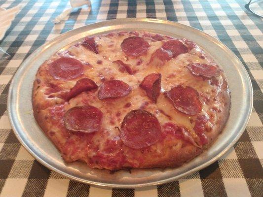 Small Pepperoni Pizza.