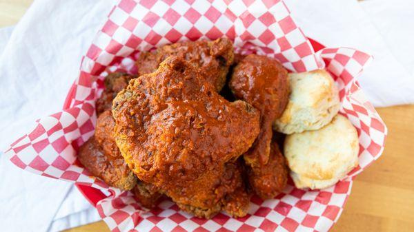 If you like it hot, you have to try Nashville Hot Chicken Spicy hot Jalapeño buttermilk marinated chicken, double coated with spicy seasoned