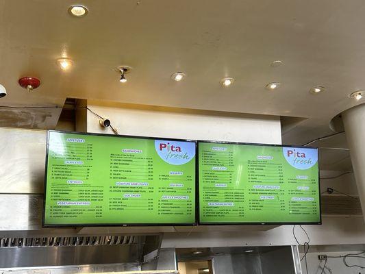 The menu