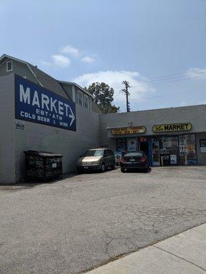 Look for the dodgers colored market sign!