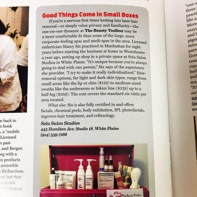 Featured in Westchester magazine 2014 and 2015!