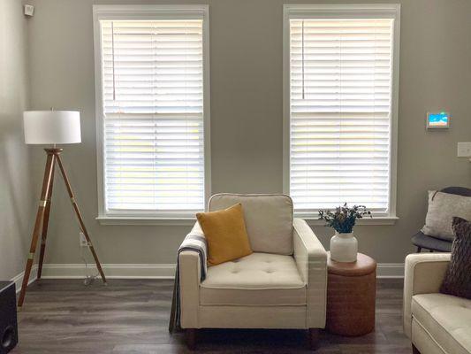 One of the rooms of our home where we had 2.5" blinds installed.