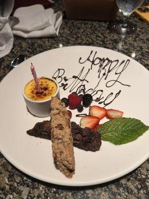 Birthday dessert