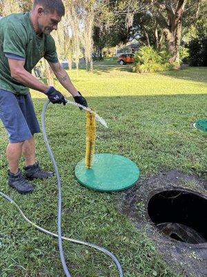 Septic Dominator cleaned our filter (I didn't even know we had one lol).