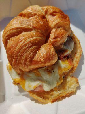 Ham cheese melty croissant