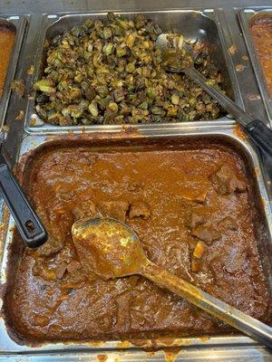 Okra/Bhindi, Goat meat