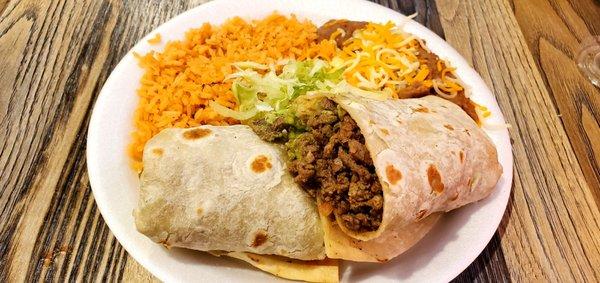 Carne Asada Burrito Combo Plate