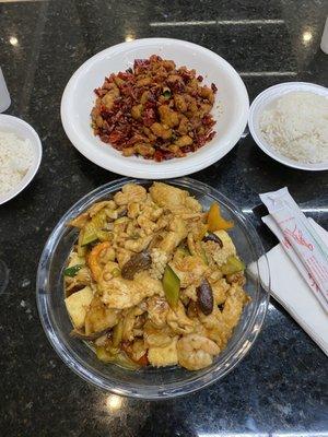 3. Seafood Tofu - aka, 8 things tofu and 31. Crispy Chicken with Chili