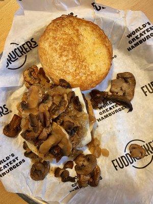 Mushroom Swiss Melt Burger