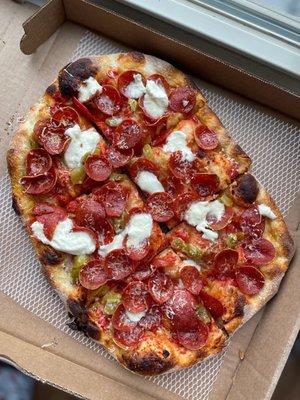 The O.G. RONI sourdough crust pizza- delicious!