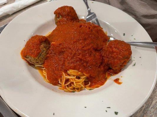 Spaghetti and meatballs