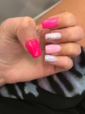 Acrylic full set with gel polish