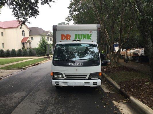 We have, full size trucks, trailers, & vans to handle any size job. We did this construction site cleanup in Charlotte NC for a builder.