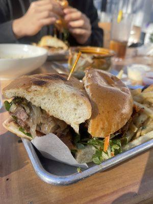 Steak Sandwich Fried Chicken Sandwich