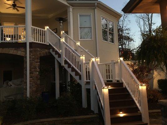 IN WOODSTOCK WE INSTALLED THESE BEAUTIFUL STAIR LIGHTS!!