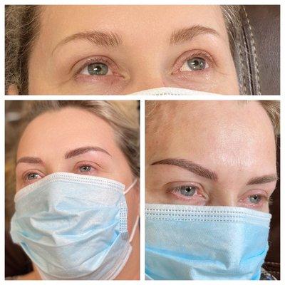 Ombré shading brows