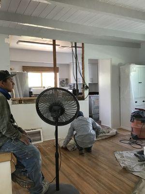 Just started this kitchen, those are my little bros helping me out on school break!