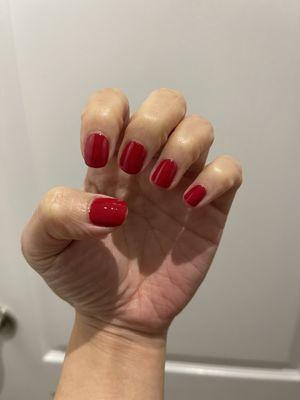 Big Apple Red manicure