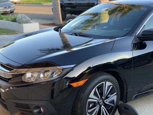 Washed, claybar and polish plus one year sealant on this black beauty. call us at 8056106840 to make your appointment today.