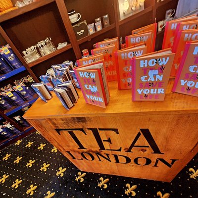 Cute collection of books and teas and British gifts