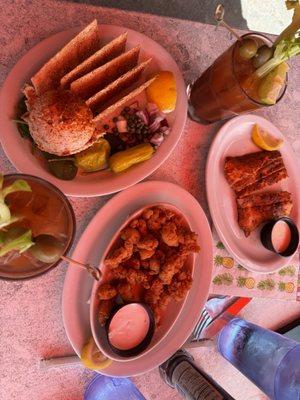 Fish Dip, Blackened Dolphin Bites, Gator Bites